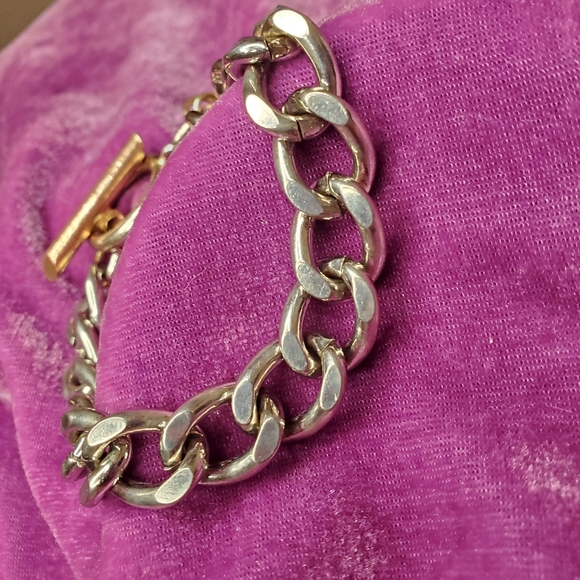 Patch NYC silver toned chunky bracelet - Picture 7 of 8